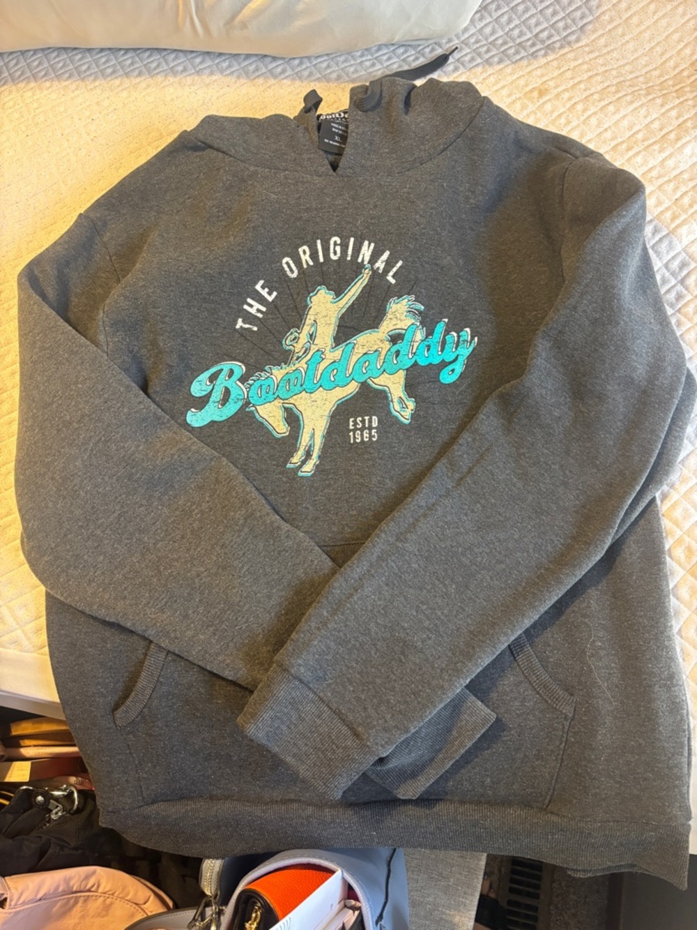 Zoo York Dark Gray Pullover with Teal and White Graphic